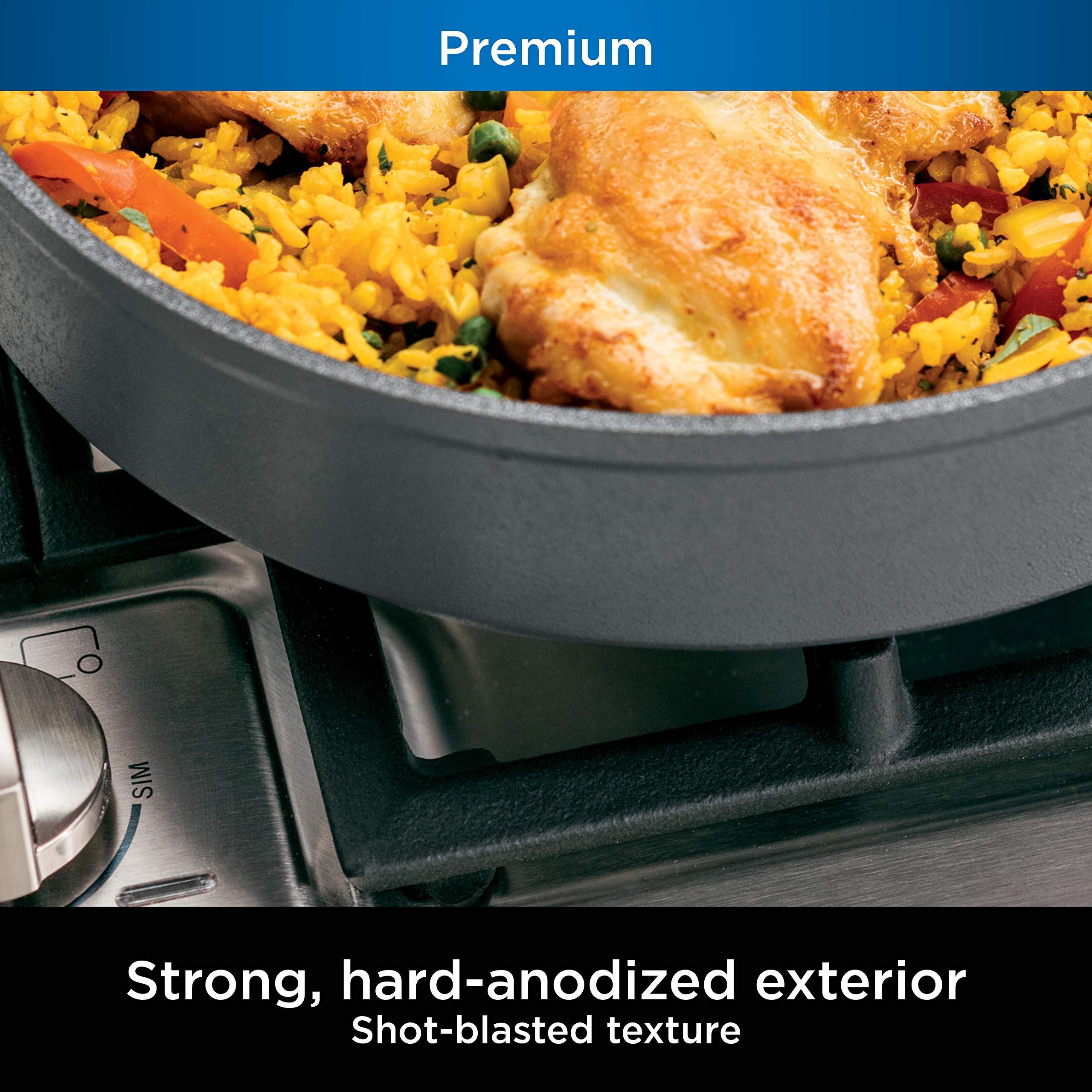 Ninja C39600 Foodi NeverStick Premium Hard-Anodized 13-Piece Cookware Set - Nonstick, Durable, Oven Safe to 500°F, Grey - Perfect for Frying, Sautéing, Baking & Everyday Cooking