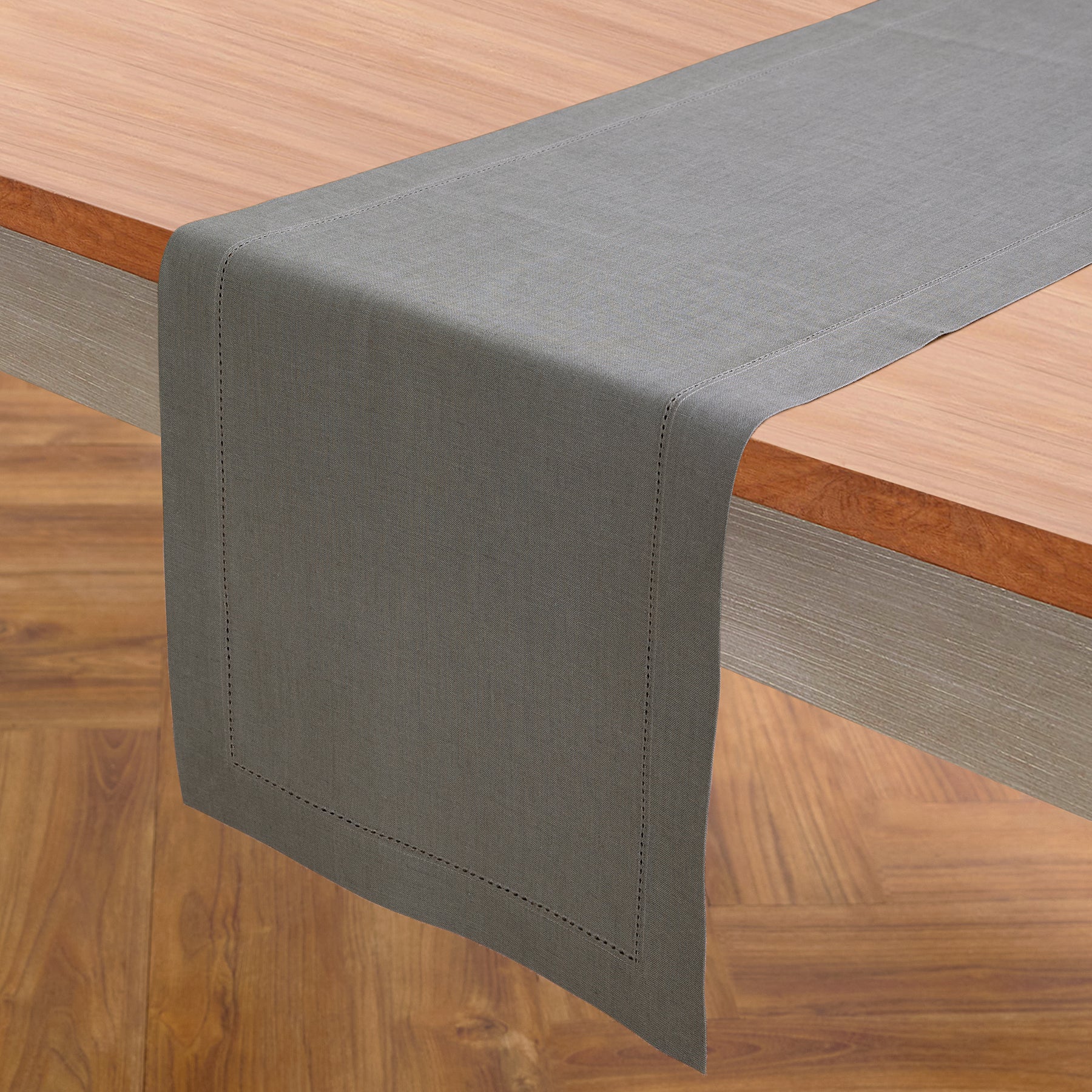 Elegant Classic Hemstitch Table Runner - 12x72 Inch White Linen Table Decor for Dining Room, Wedding & Holiday Parties - Perfect for Farmhouse, Rustic & Boho Home Decor