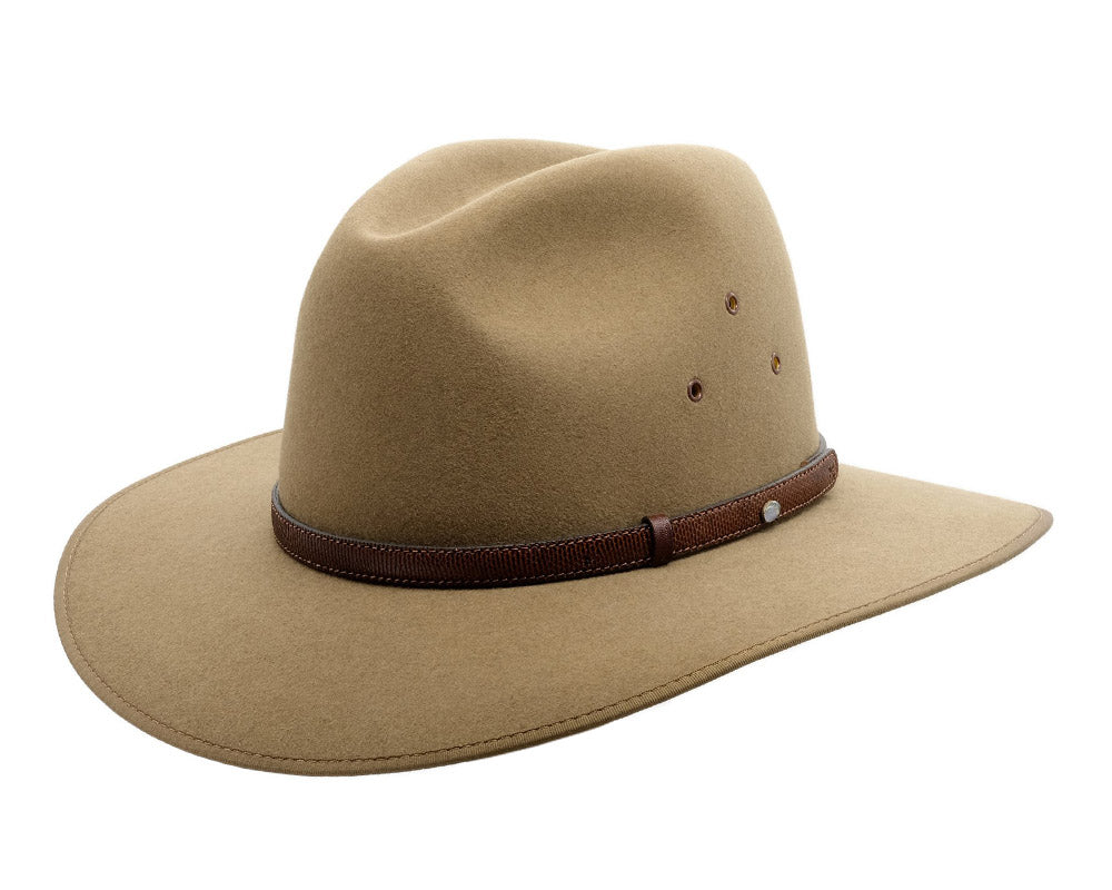 Akubra 'Coober Pedy' Santone Felt Outback Hat - Classic Australian Bush Hat for Men & Women - Perfect for Outdoor Adventures, Hiking, and Country Style Fashion