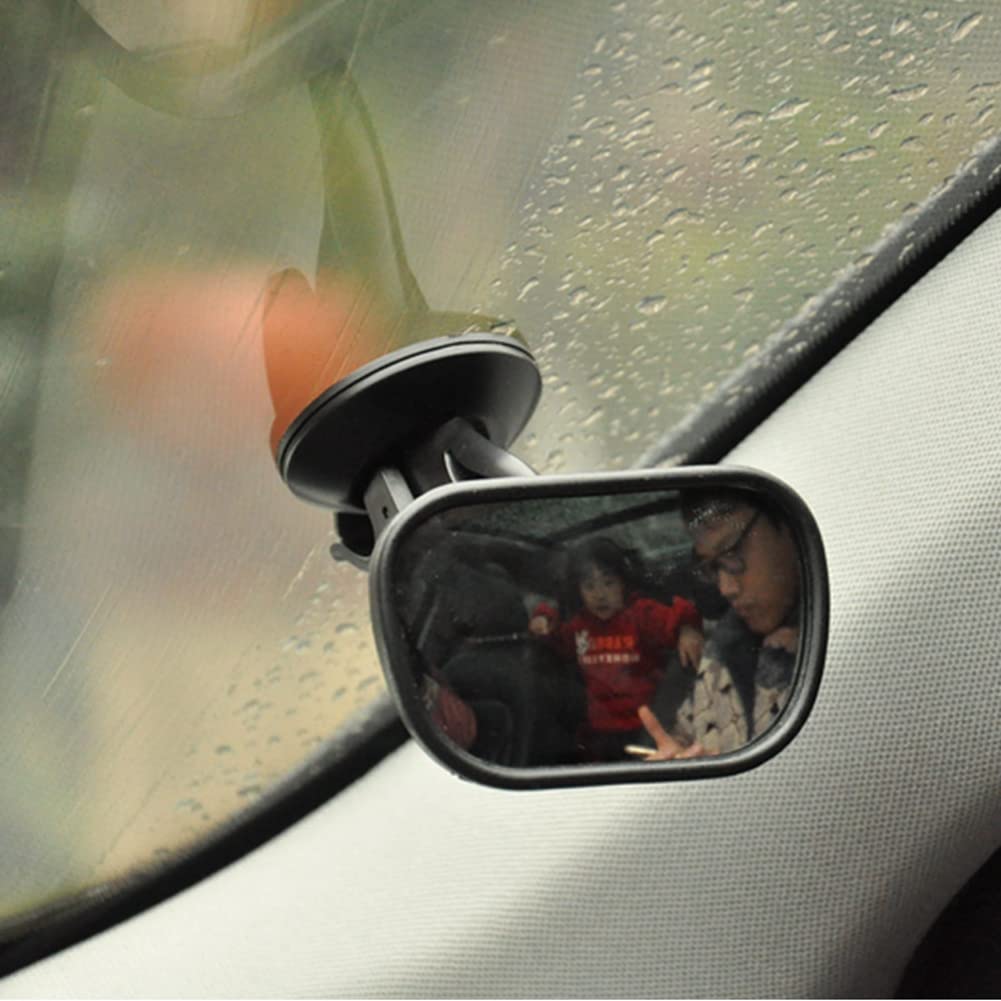 360° Rotatable Baby Car Rearview Mirror - Wide Angle Back Seat Observation Mirror for Safe Driving & Baby Monitoring | Perfect for SUVs, Sedans & Family Cars
