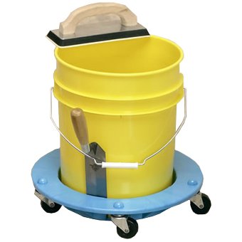 Heavy Duty Rolling Cart for 5 Gallon Buckets - Industrial Utility Cart with Wheels for Water, Paint, and Cleaning Supplies | Garage, Workshop, and Warehouse Use