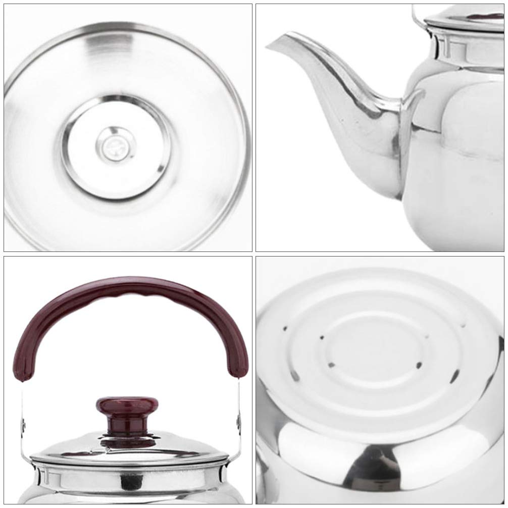 Wakauto Stainless Steel Whistling Stovetop Teapot - Loose Leaf Tea Maker, Food Grade Safe for Boiling Water & Brewing Tea - Perfect for Gas Stove, Camping & Classic Tea Ceremonies