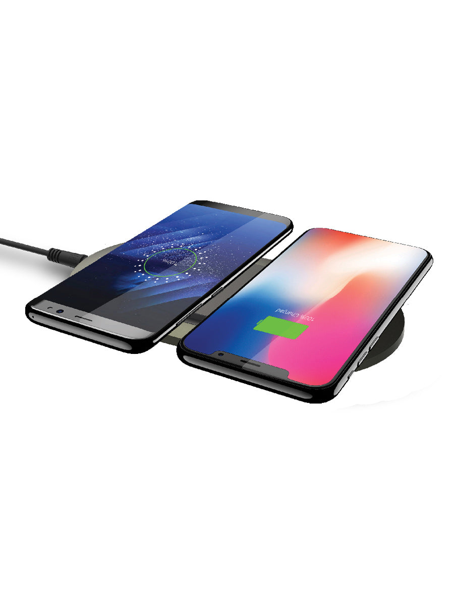 15W Fast Wireless Charging Pad - Dual Coil Qi-Certified Charger for iPhone & Samsung - Perfect for Home, Office & Travel