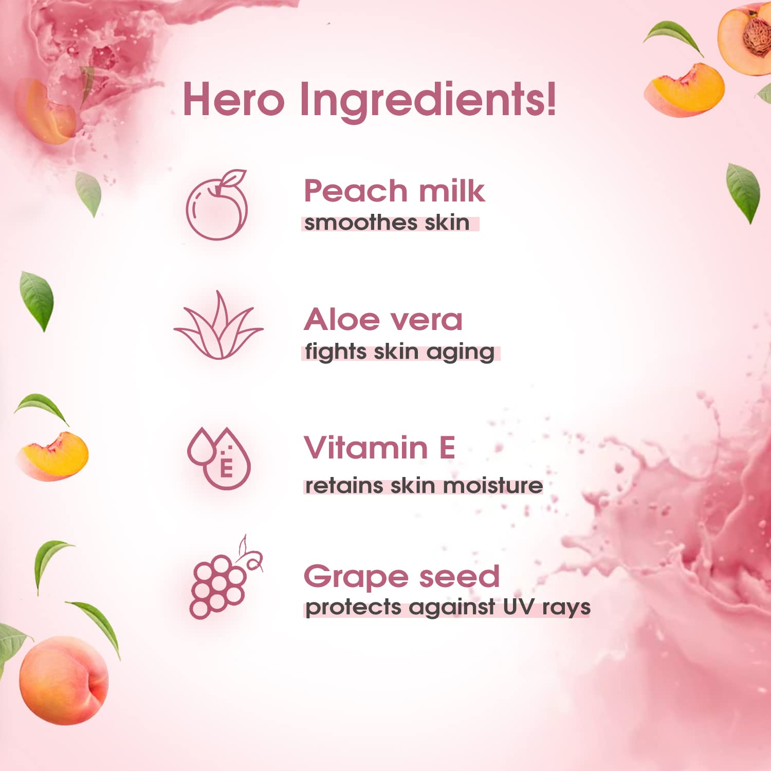 NutriGlow Intense Moisture Skin Whitening Body Lotion with Peach Milk Extracts & Vitamin E - 24H Hydration for Dry Skin, 200ml | Brightening & Nourishing Lotion for Daily Skincare Routine & Nighttime Moisturizing