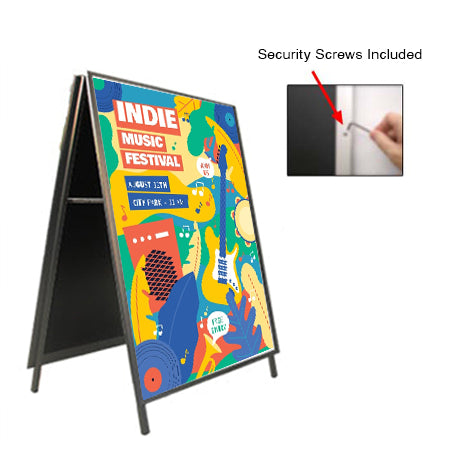 48x60 A-Frame Sign Holder with Security Screws - 1 1/4