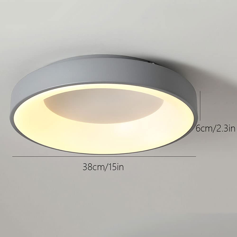 Modern Nordic LED Ceiling Light - Ultra Thin Dimmable Flush Mount Fixture for Living Room, Bedroom & Office | Low Profile Minimalist Lighting for Close-to-Ceiling Installation