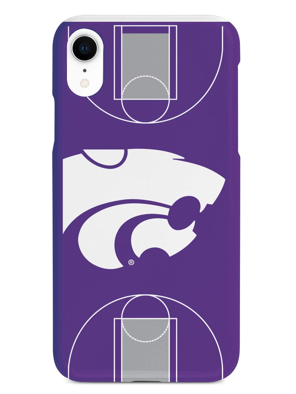 Kansas State Wildcats iPhone XR Case - 3D Textured Protective Cover with Basketball Court Design | Shockproof Slim Fit Phone Case for Apple iPhone XR (2018) - Perfect for Sports Fans & Game Day