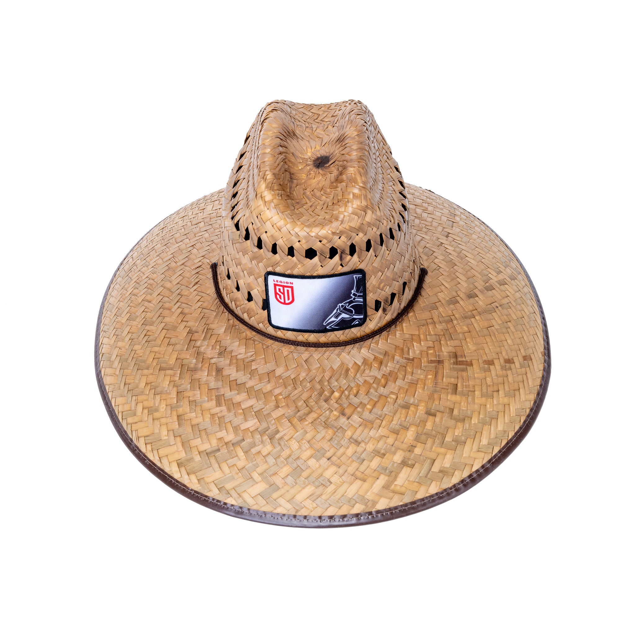 SD Legion Wide Brim Straw Patch Hat - UPF 50+ Sun Protection for Men & Women - Perfect for Beach, Hiking, and Outdoor Adventures