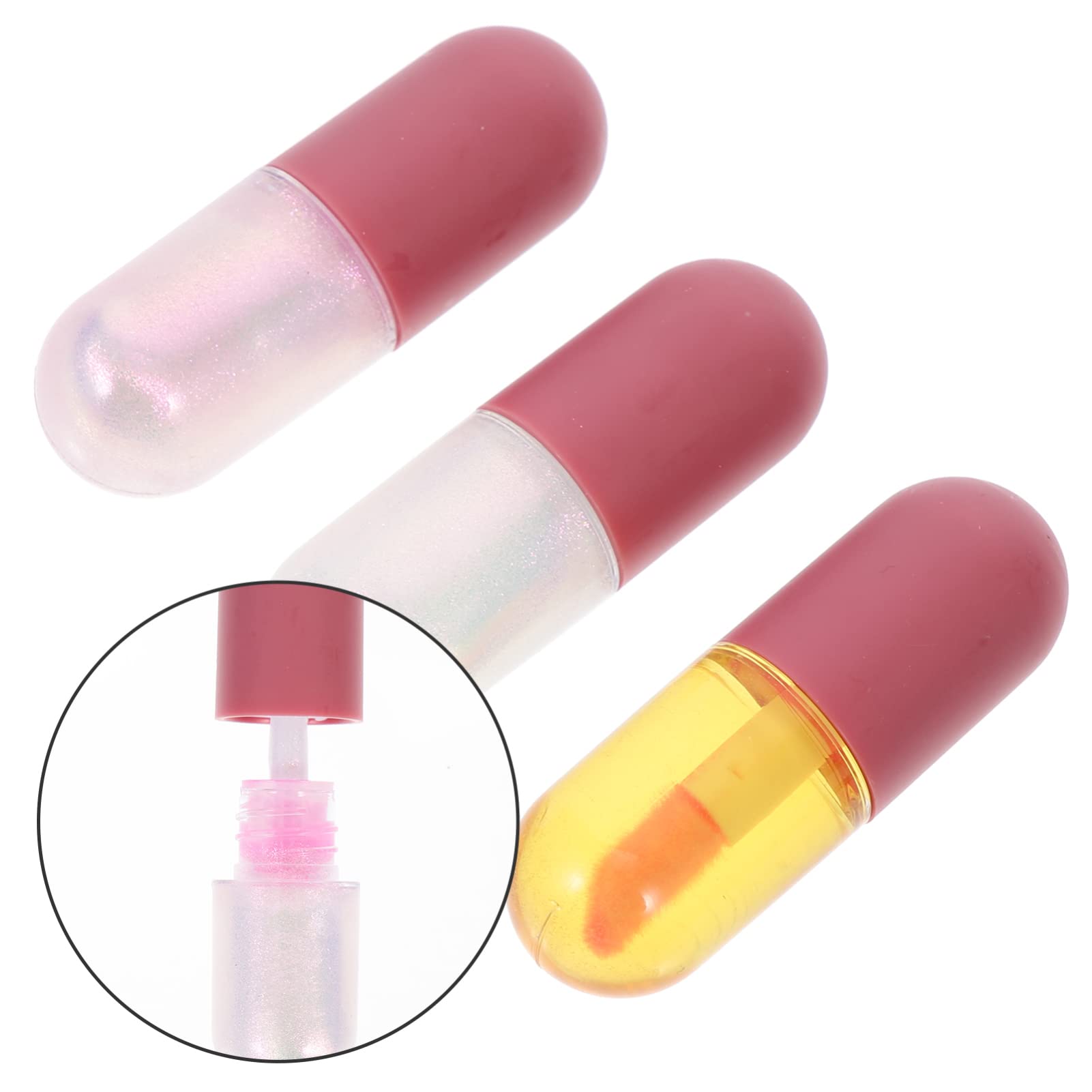 3pcs Lip Plumping Gloss with Tint - Hydrating Lip Oil for Moisture & Care - Portable Lip Gloss Set for Dry Lips - Perfect for Daily Use, Makeup & Night Lip Treatment
