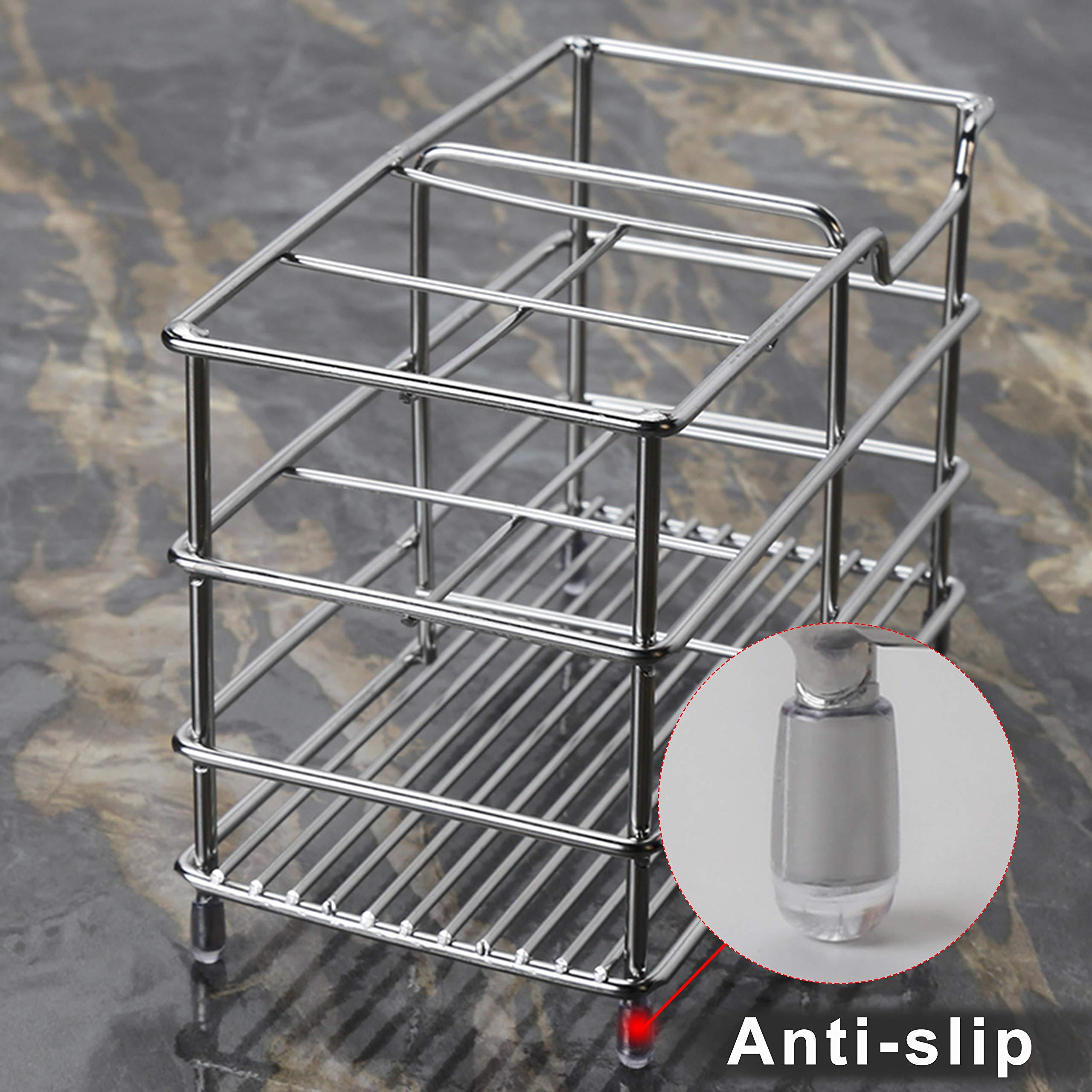 Stainless Steel Toothbrush Holder & Toothpaste Organizer Stand - 2 Pack Silver Bathroom Caddy for Electric & Manual Toothbrushes | Perfect for Countertop, Vanity & Travel Use