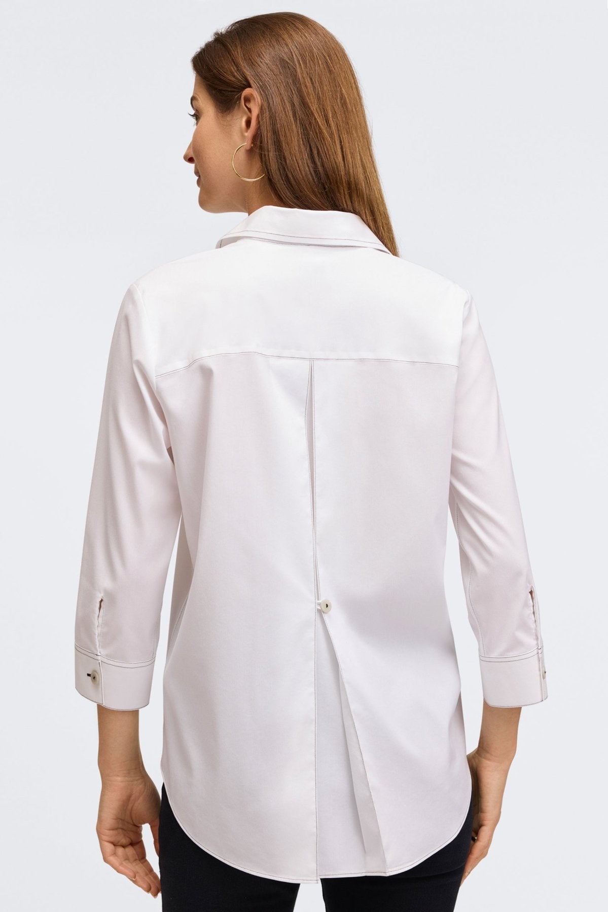 Kelly No Iron Stretch 3/4 Sleeve Wrinkle-Free Blouse for Women - Perfect for Office, Business Casual & Travel Outfits