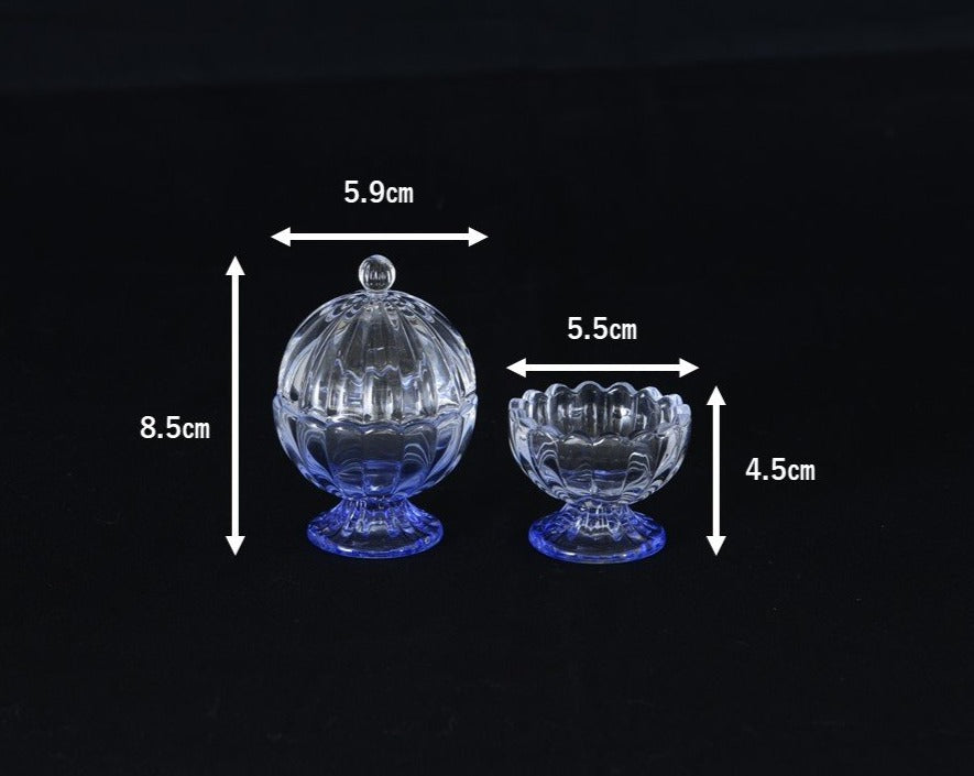SGI Soka Gakkai Clear Glass Blue Altar Set - Buddhist Home Shrine for Meditation & Spiritual Practice