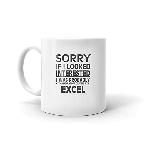 Thinking of My EXCEL Driver Coffee Tea Ceramic Mug - 11oz Insulated Travel Cup for Office, Commute & Gifts | Perfect for Hot/Cold Beverages