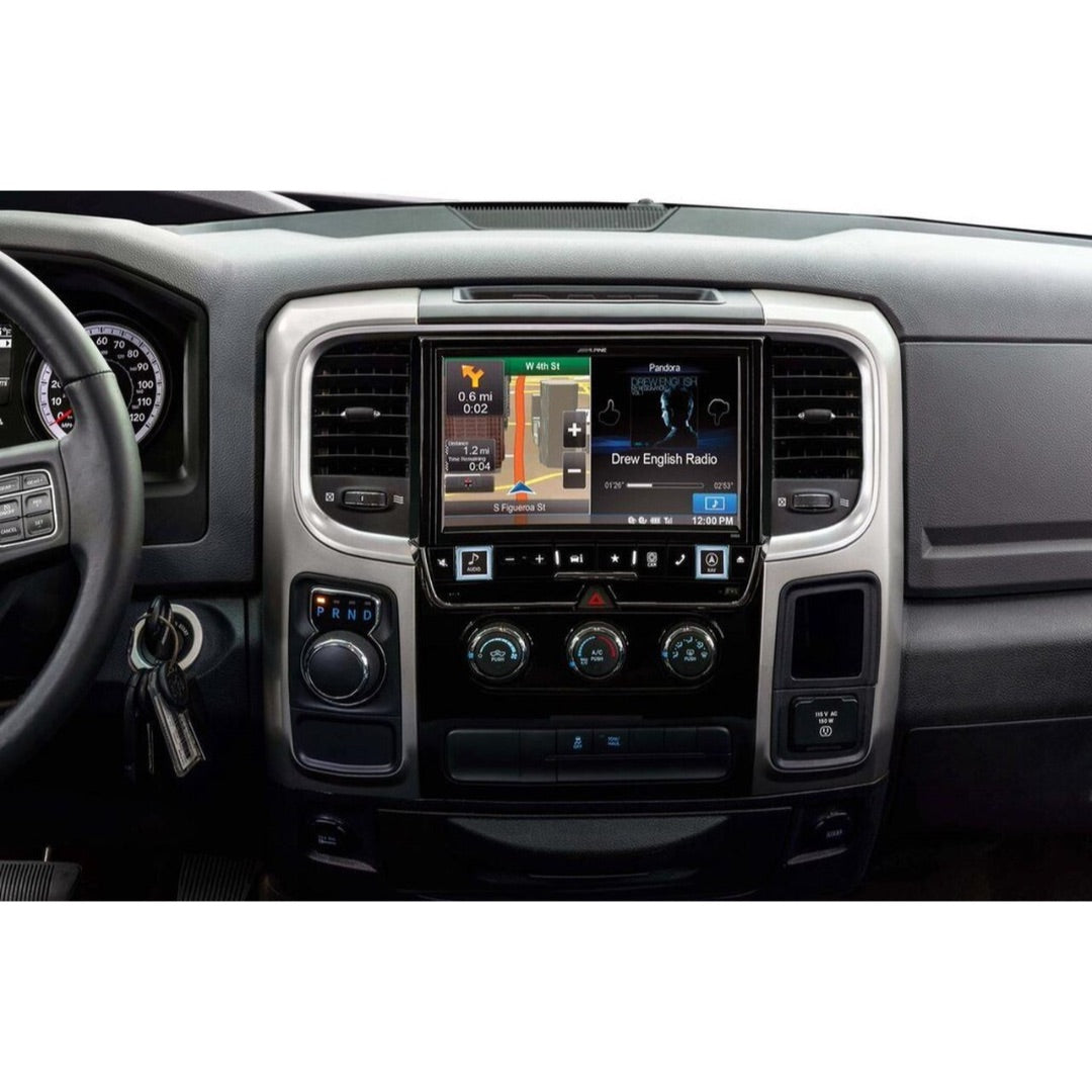 Alpine X009 9-Inch In-Dash Restyle System for 2013+ Dodge RAM Trucks - Car Audio Upgrade with Apple CarPlay & Android Auto for Enhanced Driving Experience