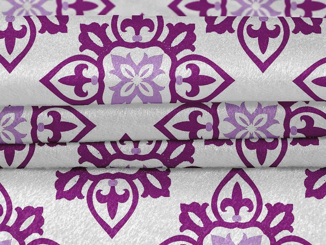 oneOone Velvet Plum Fabric Mosaic - 58 Inch Wide Printed Sewing Material by The Yard for DIY Clothing, Dresses & Home Decor Projects