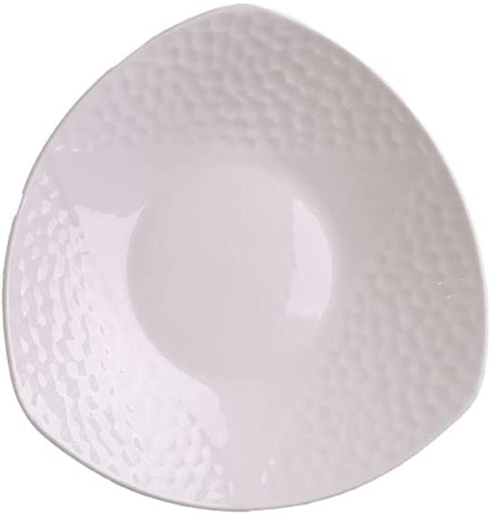 **8.27-Inch White Triangular Serving Plates Set – Microwave & Dishwasher Safe – Perfect for Pasta, Desserts, Appetizers, Salads – Elegant Dinnerware for Parties, Restaurants & Home Dining (6-Inch Size)**