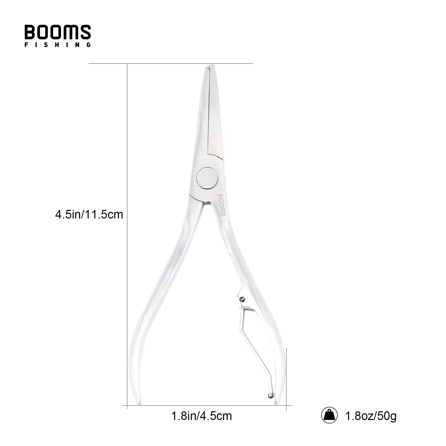 Booms Fishing SR4 Stainless Steel Split Ring Pliers - Saltwater Resistant Fishing Tool for Tackle Repair & Lure Making | Professional Fishing Gear for Saltwater & Freshwater Anglers