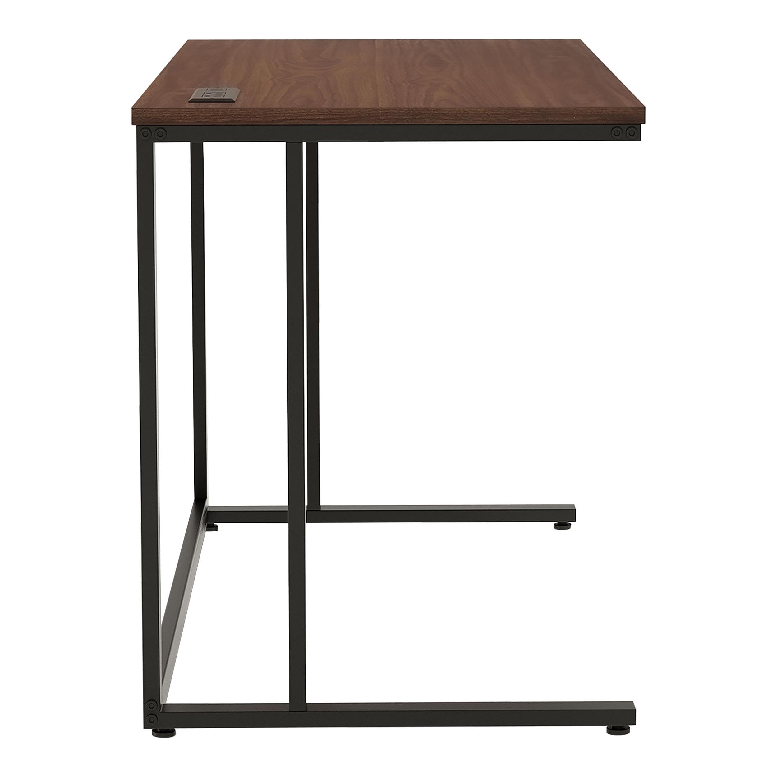 Furniture of America Nillaine Black Wood Writing Desk with USB Port - Perfect for Home Office, Study Room & Small Spaces
