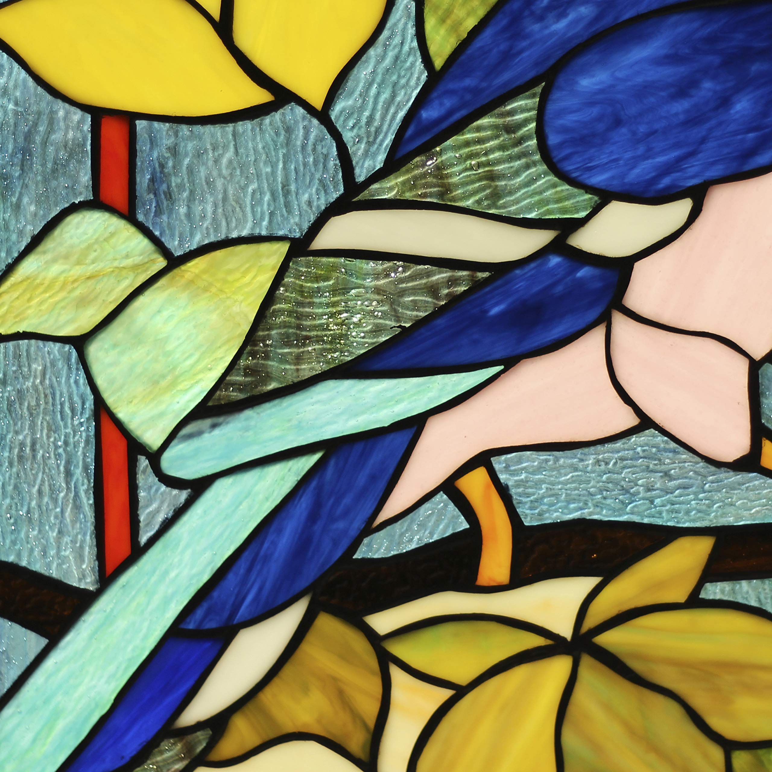 Tiffany-Style Stained Glass Animal Window Panel - 24 Inch Height for Home Decor, Sunroom & Gift Ideas