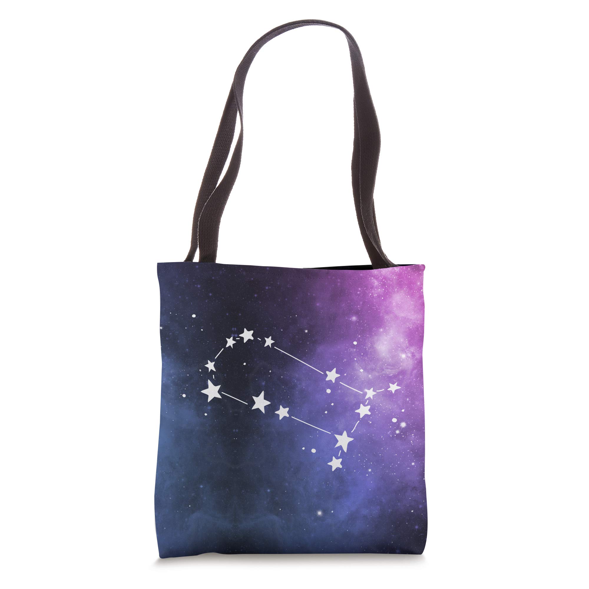 Stylish Gemini Constellation Tote Bag - Zodiac Inspired Cotton Canvas Shoulder Bag for Women - Perfect for Beach, Shopping & Everyday Use