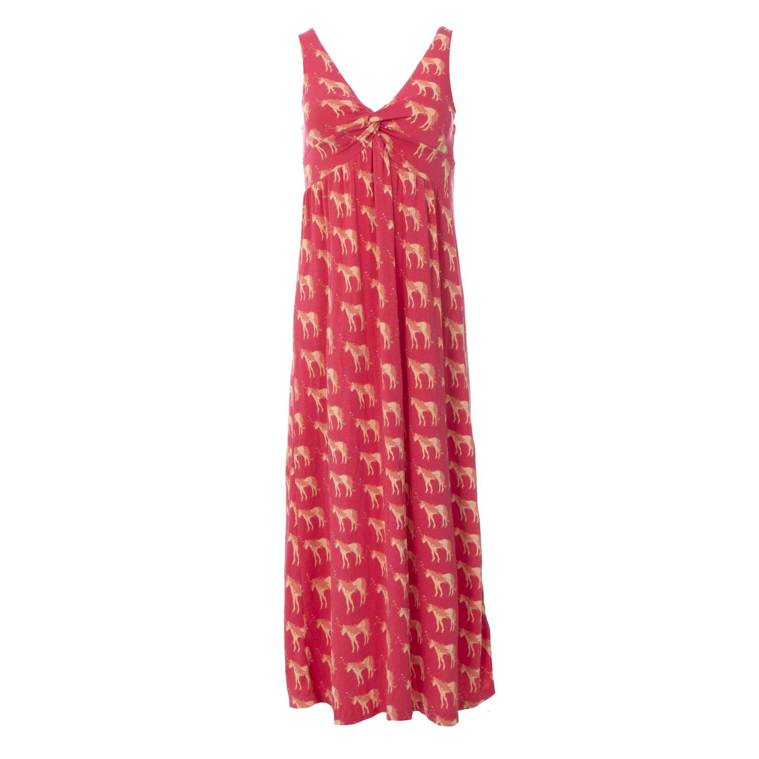 KICKEE Women's Floral Print Twist Front Nightgown - Soft Sleepwear for Women, Comfortable Loungewear for Relaxing at Home or Vacation