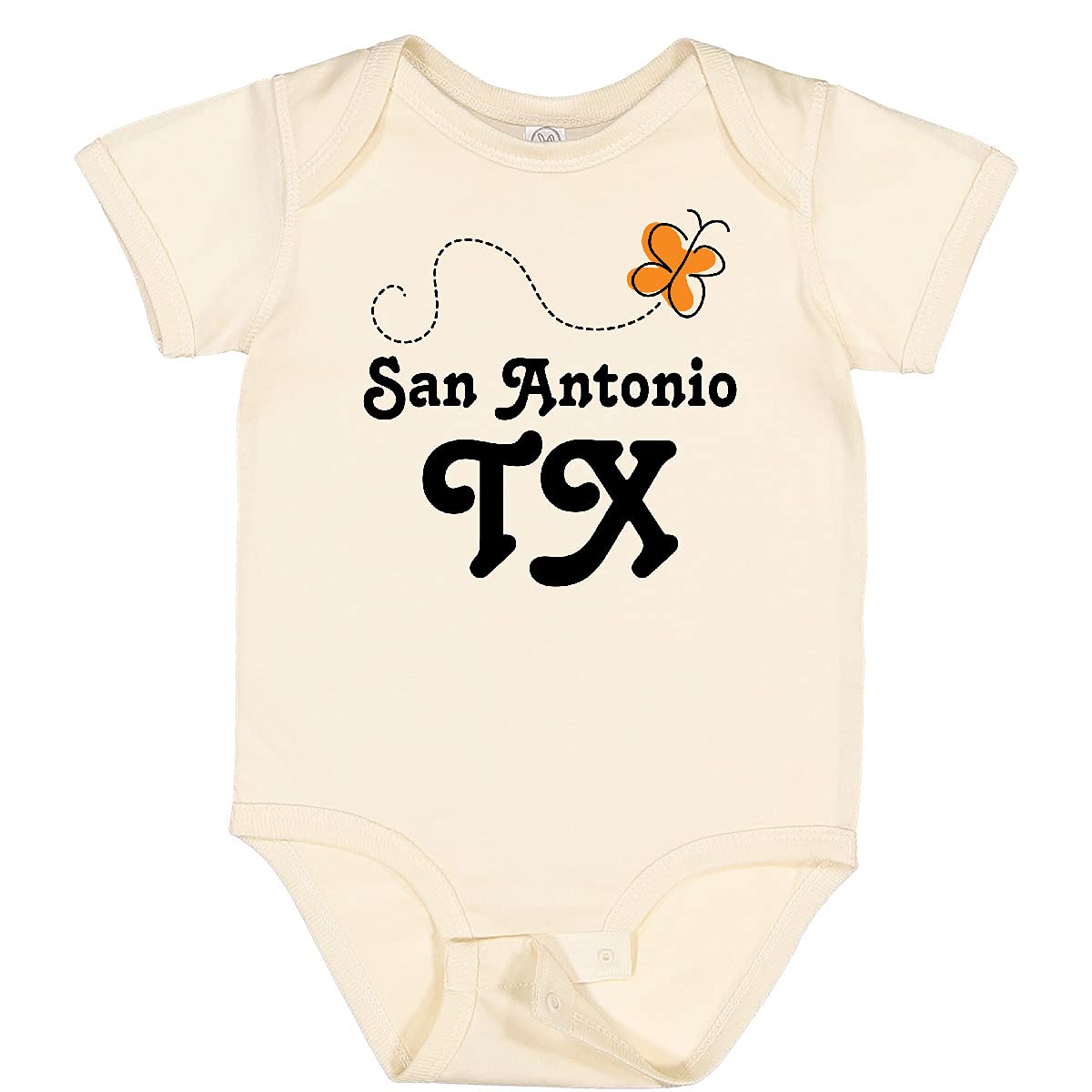Inktastic San Antonio Texas Butterfly Baby Bodysuit - Cute Butterfly Print Onesie for Infants & Newborns - Perfect for Family Outings, Photo Shoots & Special Occasions