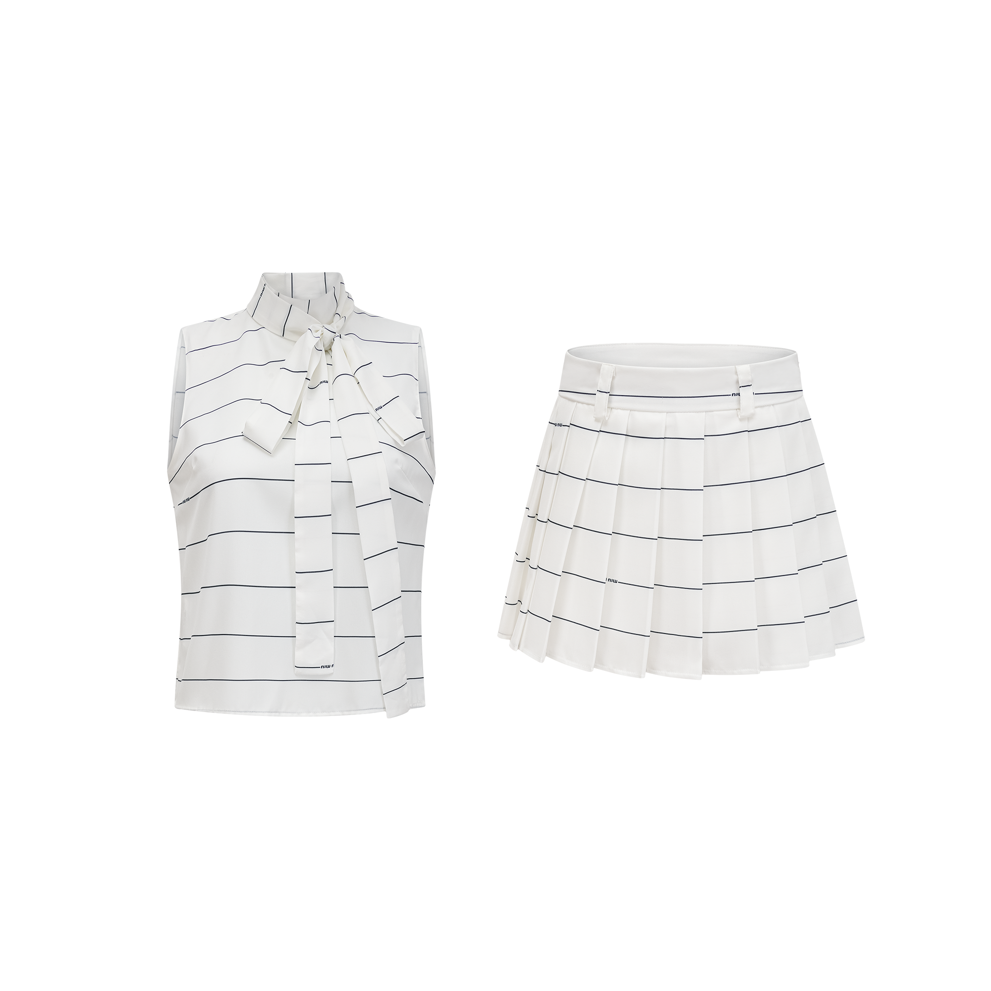 Angelique Striped Top and Skirt Matching Set - Women's Fashion Outfit for Casual Wear, Summer Outings, and Beach Vacations