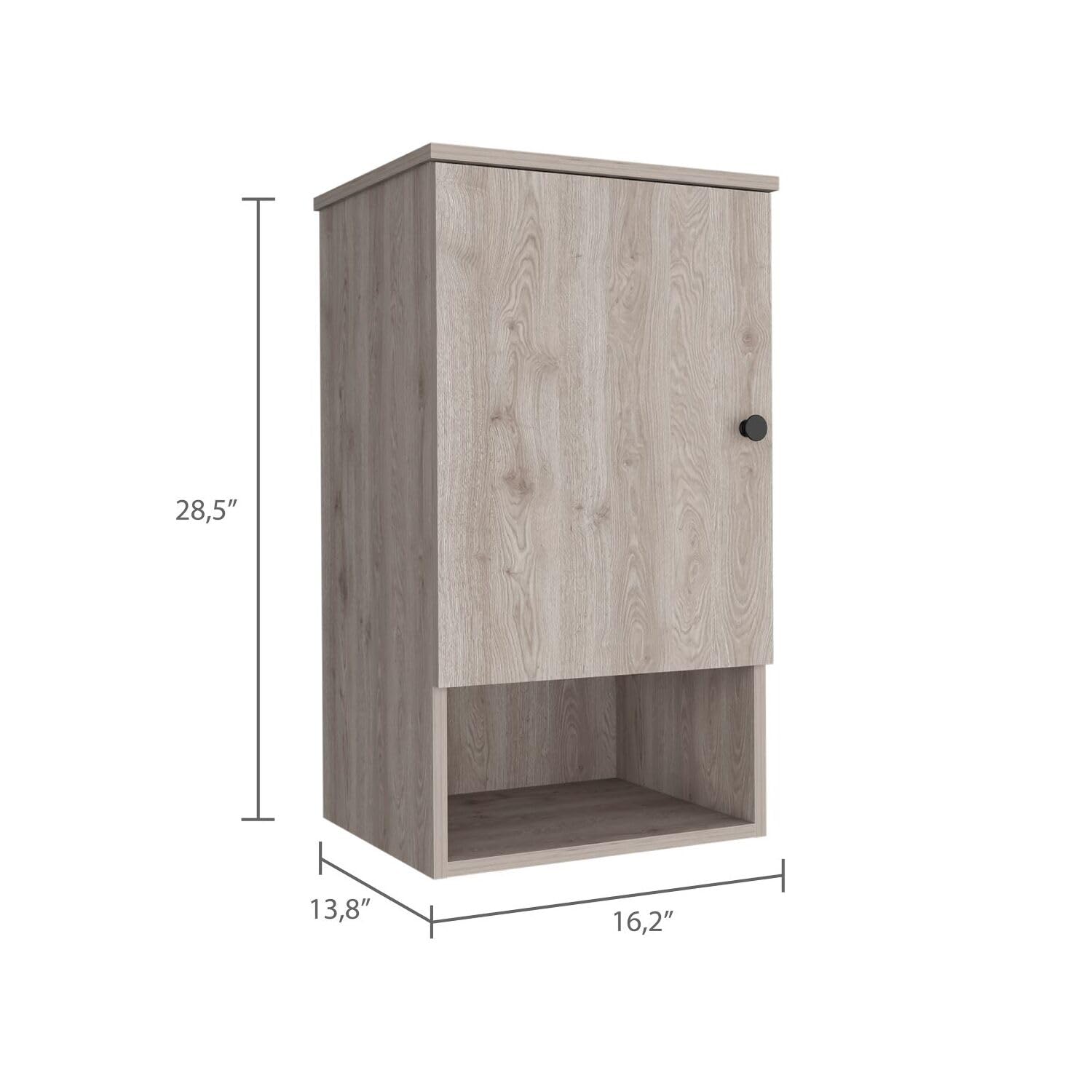 Boahaus Almada Wall Mounted Medicine Cabinet with Mirror - Gray Bathroom Storage for Toiletries & Essentials | Perfect for Bathroom, Vanity, and Home Organization