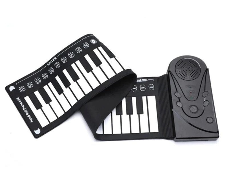 Andowl S747 Portable Roll Up Keyboard - Ultra Thin Flexible USB Keyboard for Travel, Office & Home Use (Black) | Perfect for Laptop, PC, Tablet & Mobile Devices