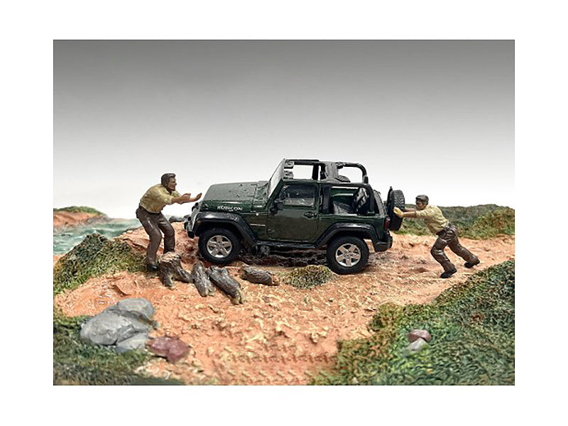 1/43 Scale Diecast 4X4 Mechanics 2-Piece Figure Set - Perfect for Model Car Displays & Diorama Scenes by American Diorama