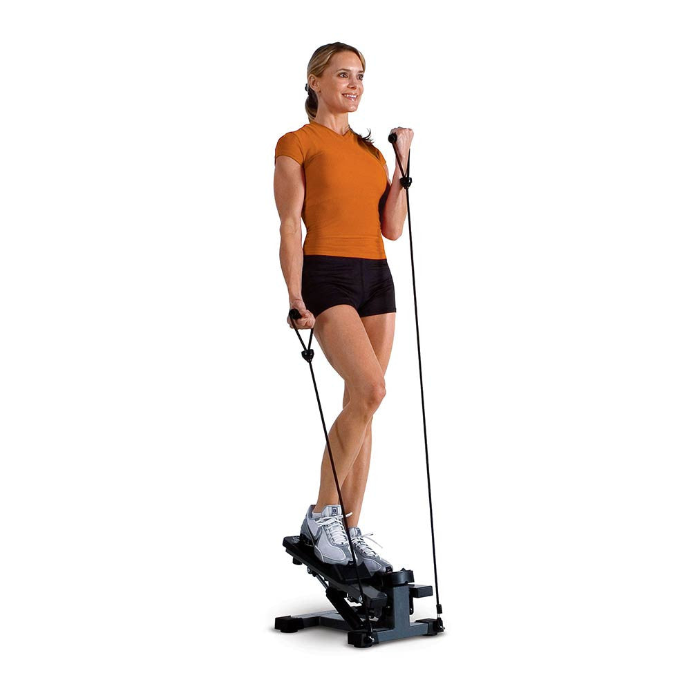 Mini Stepper with Resistance Bands - Portable Home Exercise Equipment for Cardio & Toning | Perfect for Small Spaces, Home Gym & Office Workouts