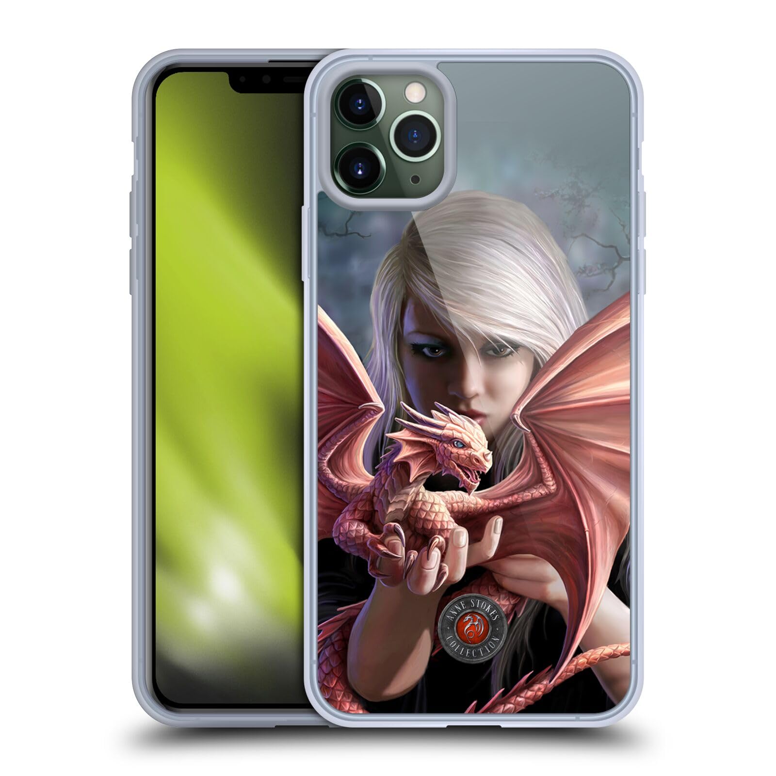 Officially Licensed Anne Stokes Dragonkin Dragon Friendship Soft Gel Case for Apple iPhone 11 Pro Max - Protective Phone Cover with Unique Fantasy Art Design - Perfect for Fantasy Lovers, Gift Giving & Everyday Use