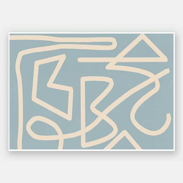 Allegro Smoke Abstract Art Print - Modern Wall Decor for Living Room, Bedroom & Office