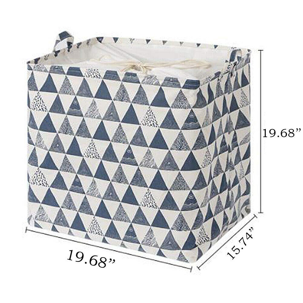 Large 100L Rectangular Laundry Hamper with Handles & Drawstring - Foldable Storage Bin for Clothes, Toys, Blankets - Perfect for Bedroom, Bathroom, Laundry Room Organization (Seaweed Green)
