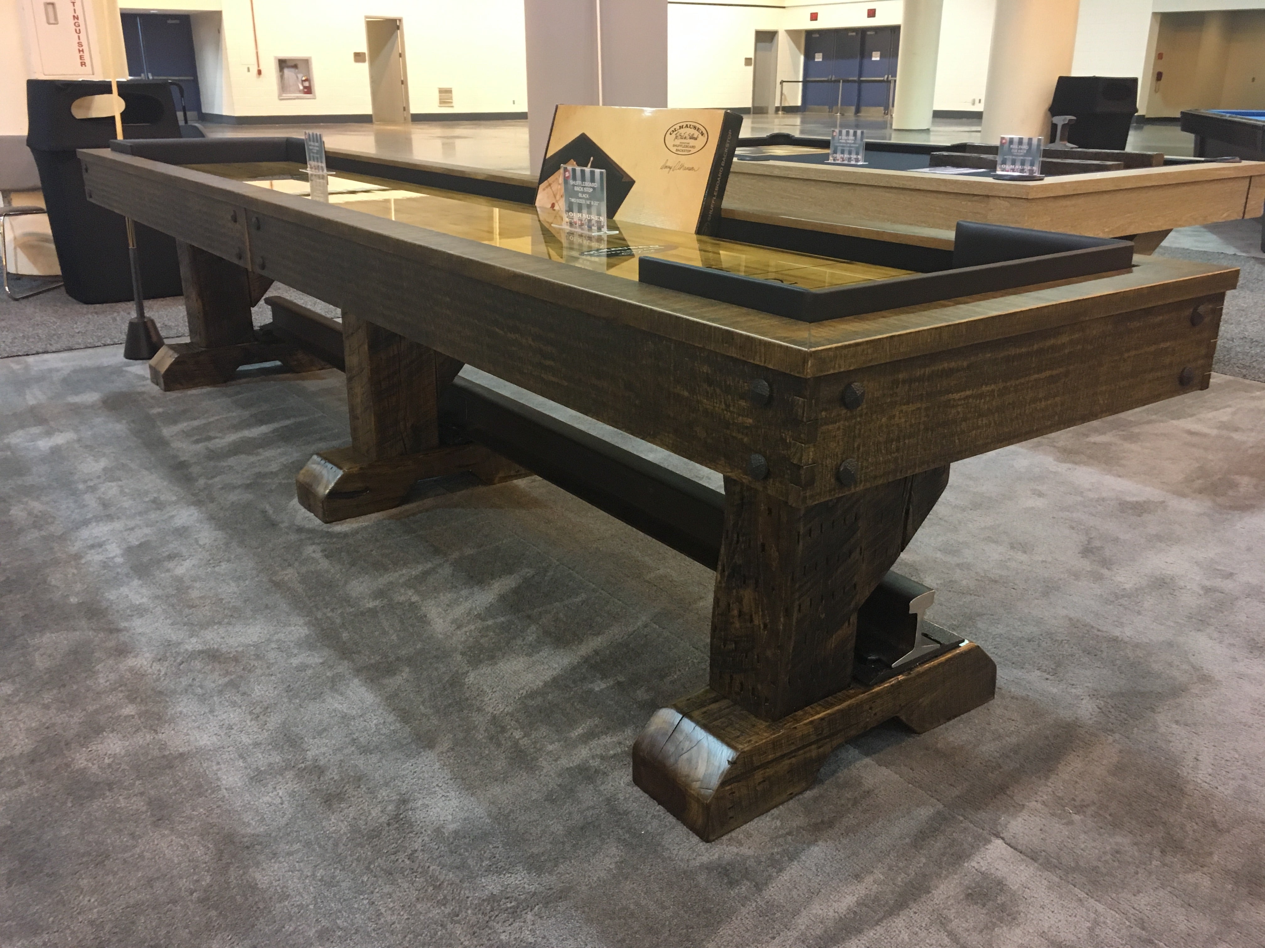 Olhausen Railyard Shuffleboard Table - Premium 12ft Indoor Shuffleboard for Game Rooms & Bars - Professional Tournament-Grade Surface - Perfect for Home Entertainment & Commercial Use