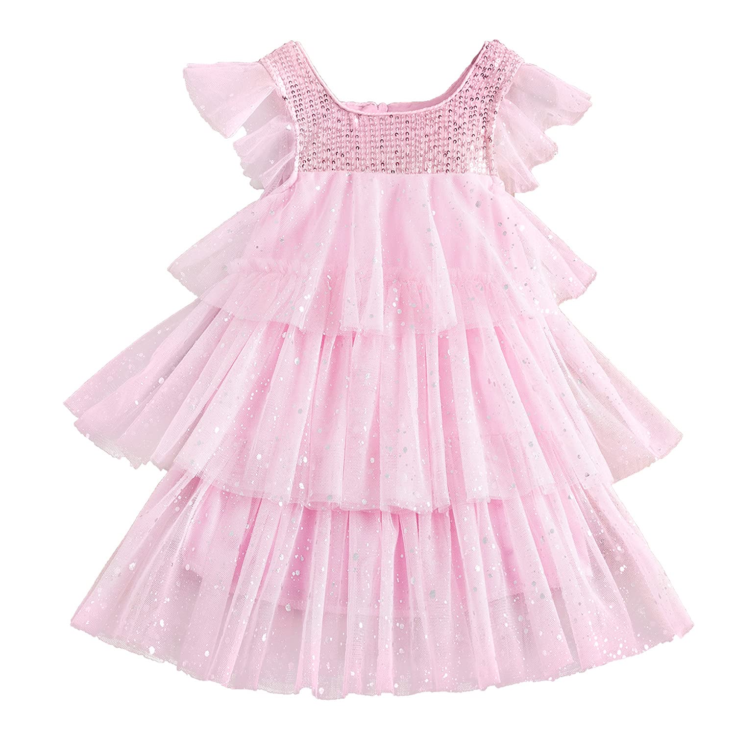 TTYAOVO Girls Embroidered Lace Sleeveless Tulle Flower Princess Party Dress with Back Bow - Perfect for Birthday Parties, Pageants, and Special Occasions