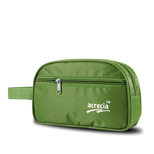 Premium Green Travel Kit for Men & Women - Compact & Stylish Organizer for Toiletries, Cosmetics & Essentials - Perfect for Airplane, Gym & Vacation Trips