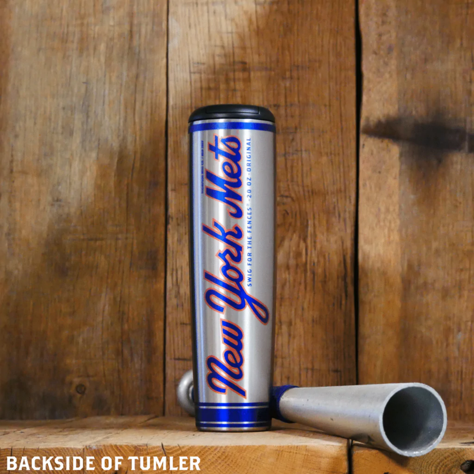 New York Mets Limited Edition Stainless Steel Baseball Bat Mug - Insulated Metal Dugout Cup for Beer & Coffee | Perfect for Baseball Games, Tailgating & Sports Fans Gifts