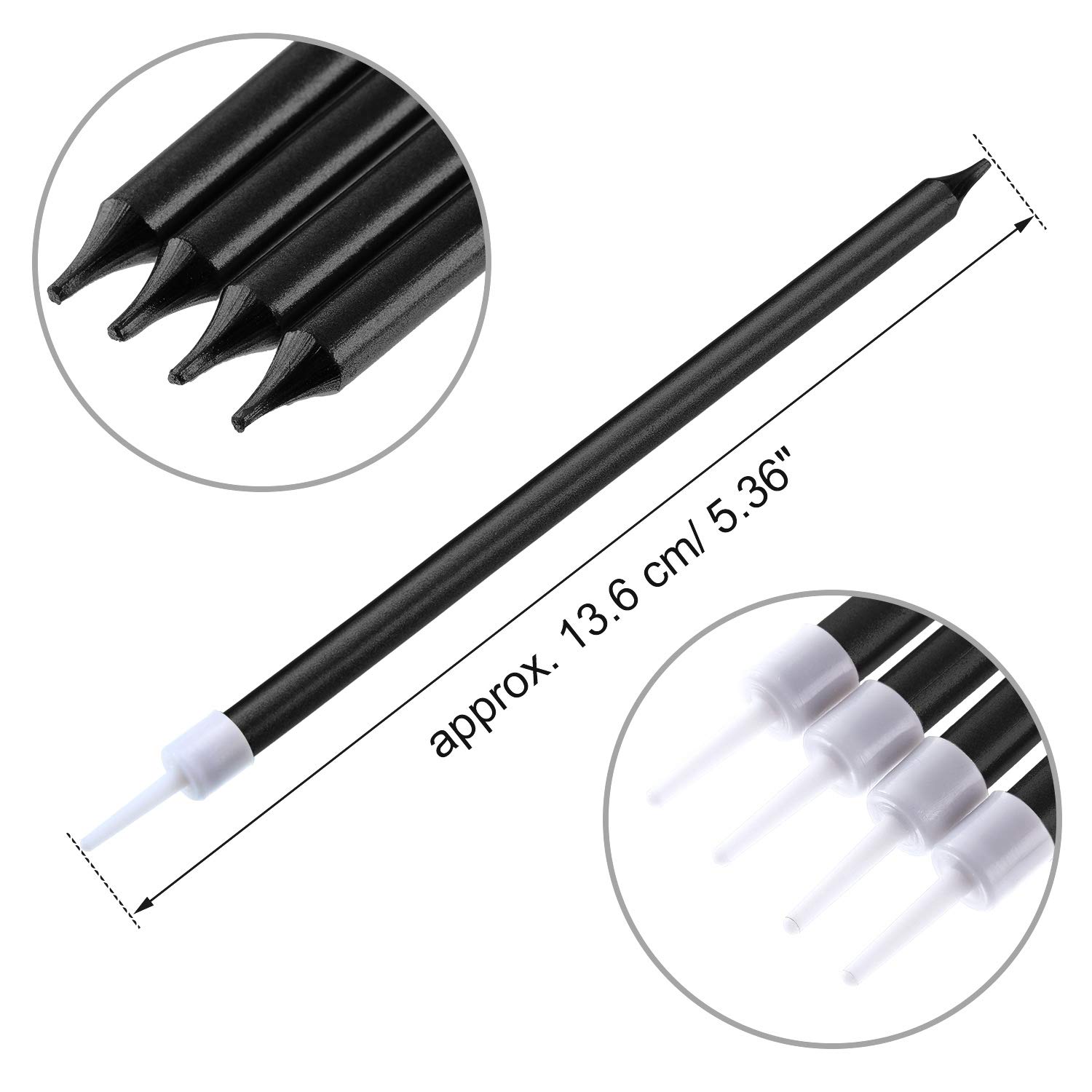 50 Pcs Black Birthday Cake Candles - Slim Long Cupcake Candles with Holders | Perfect for Birthday Cakes, Wedding Cakes, Party Desserts & Celebration Decorations