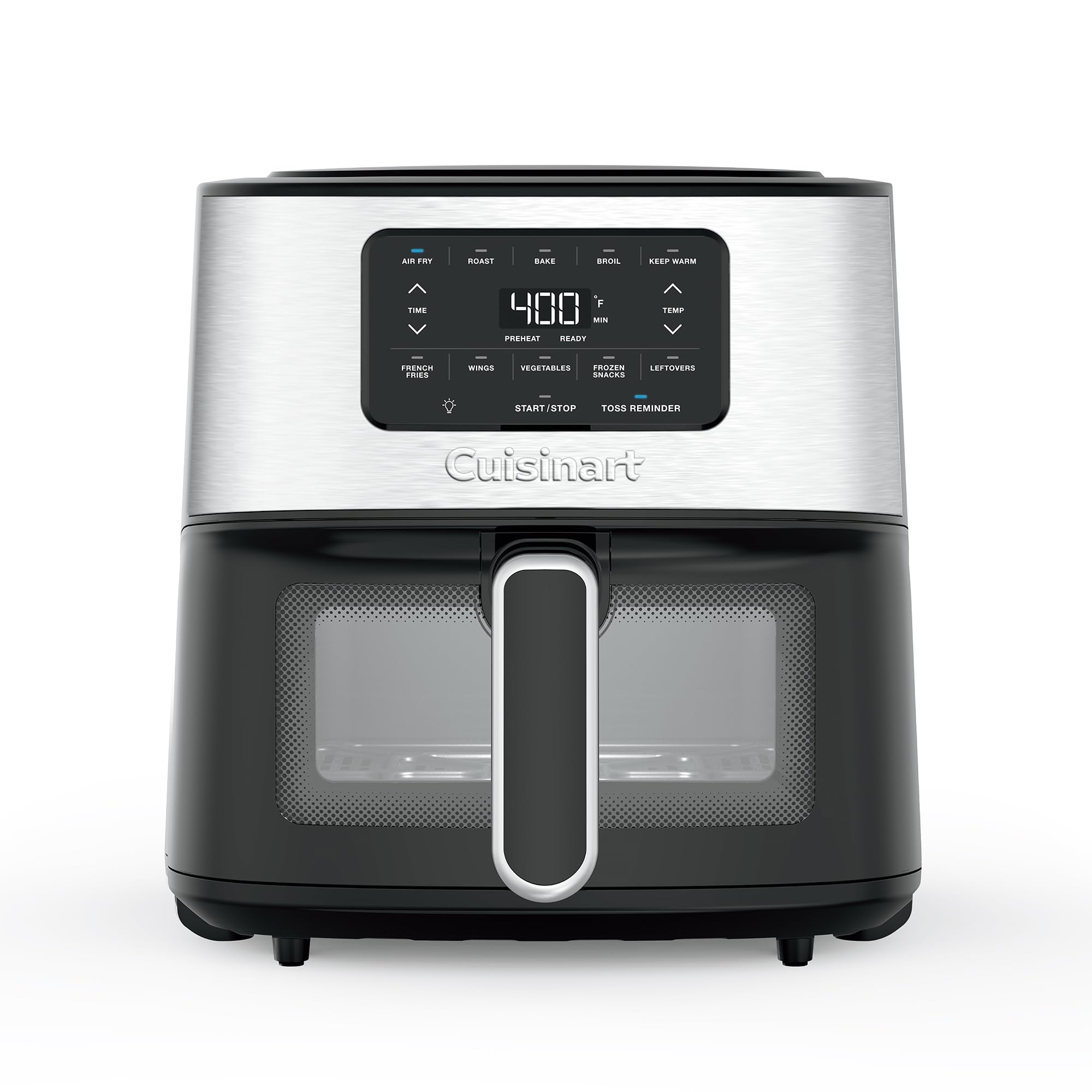 Cuisinart 6-Qt Stainless Steel Air Fryer Oven with 5 Presets - Roast, Bake, Broil, Air Fry & Keep Warm - Quick & Easy Electric Countertop Fryer with Dishwasher-Safe Parts - Perfect for Healthy Cooking, Crispy Snacks & Family Meals