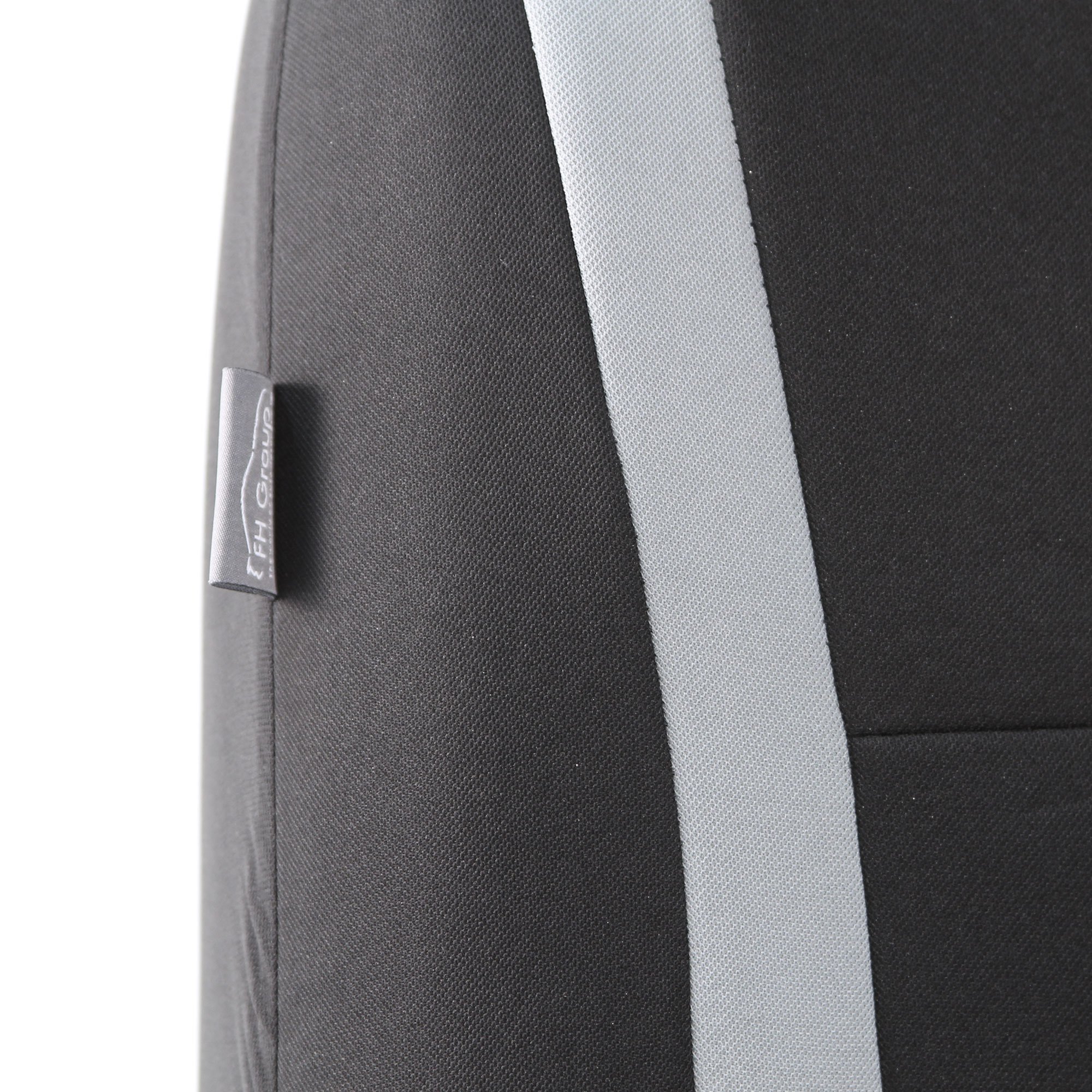 TLH Unique Flat Cloth Universal Car Seat Covers Full Set with Matching Floor Mats - Gray Color for Sedans, SUVs & Vans | Perfect for Road Trips, Daily Commutes & Family Travel