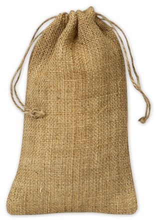 Natural Burlap Drawstring Gift Bags 5.75