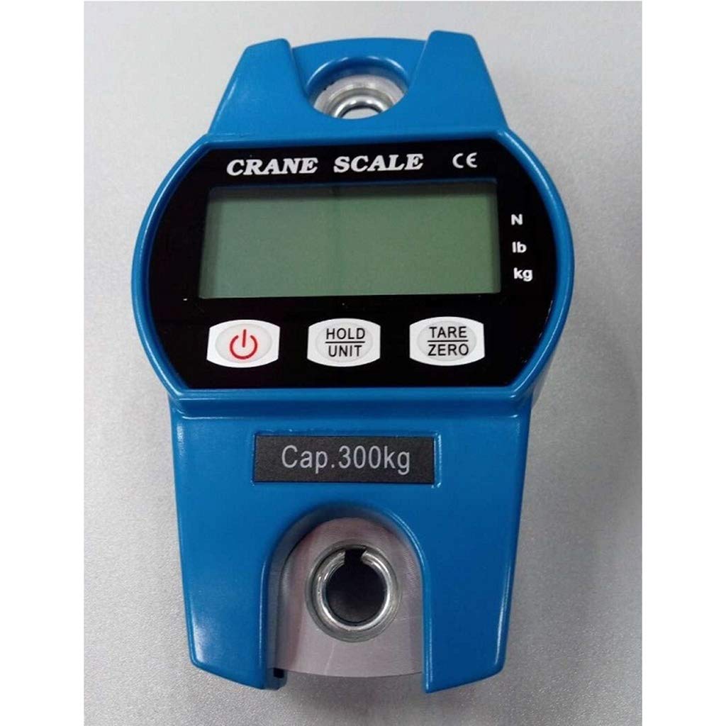 Stainless Steel Digital Hanging Scale 50kg/0.4kg - Heavy Duty LCD Display Industrial Hanging Weight Scale for Home, Farm, Market, Fishing & Hunting (Blue) | Perfect for Weighing Luggage, Livestock, Fish Catch and Hunting Game