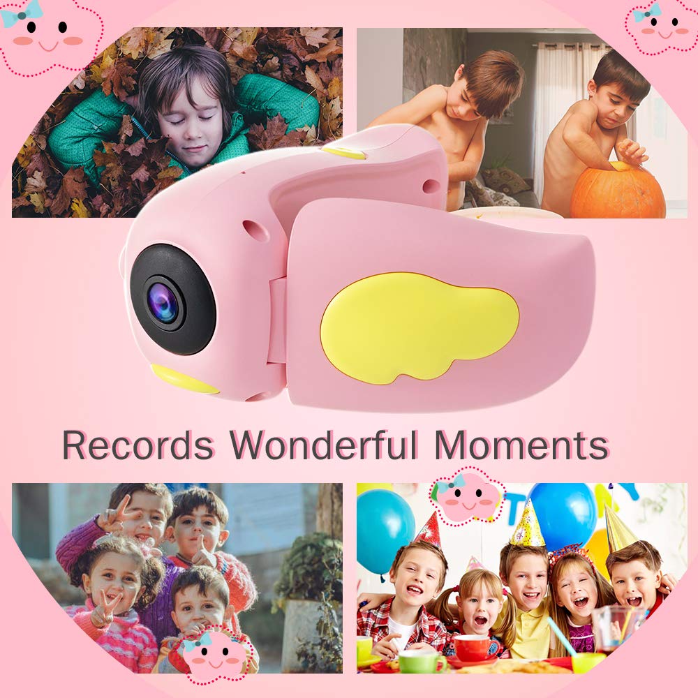 Kids Digital Camera 10MP 1080P - Rechargeable Shockproof Video Recorder with 32GB SD Card for Boys & Girls - Perfect for Travel & Outdoor Adventures