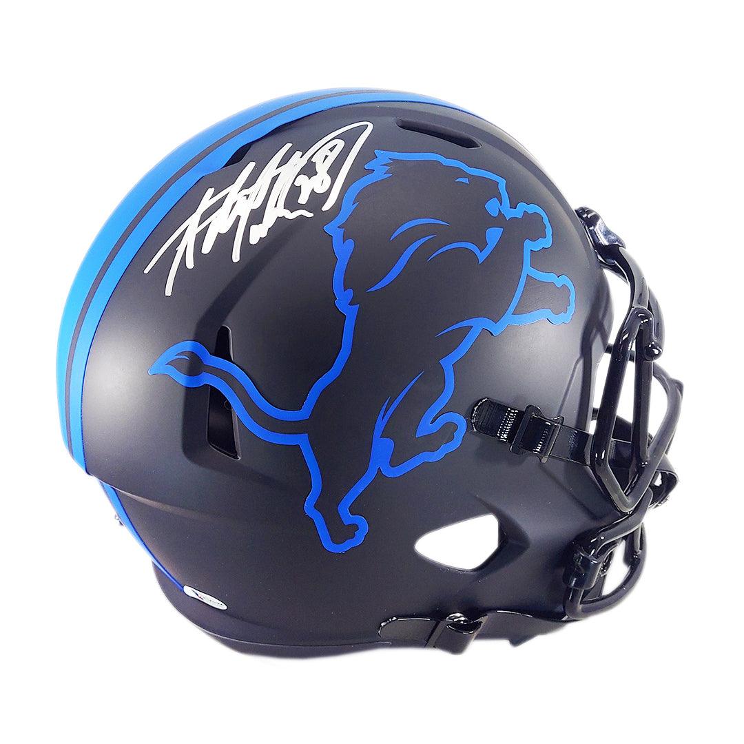 Adrian Peterson Autographed Detroit Lions Eclipse Speed Full Size Football Helmet with Beckett COA - Perfect for NFL Collectors, Sports Memorabilia Displays & Fan Cave Decor
