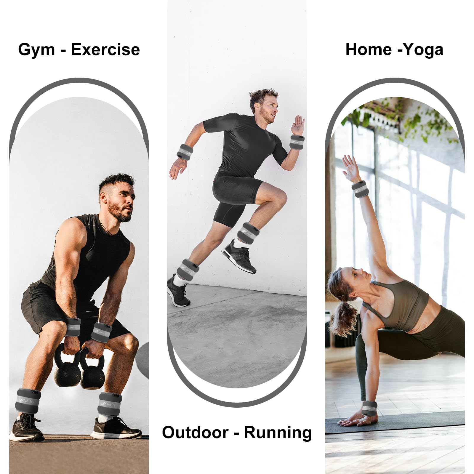 Adjustable Ankle Weights 1/2/3/4/6/8/10/12/20 LBS - Wrist & Leg Weights for Women, Men & Kids - Strength Training for Physical Therapy, Running, Walking, Gym Workout - Perfect for Home Fitness & Rehabilitation Exercises