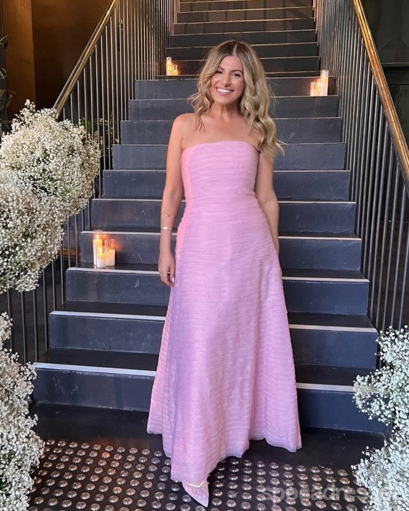 Elegant Pink A-Line Long Prom Dress for Women - Formal Evening Gown for Party, Homecoming & Special Occasions