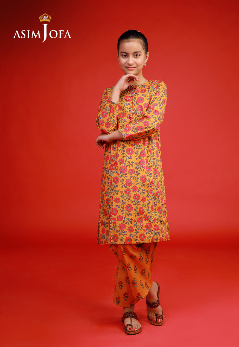 Asim Jofa Cambric Orange Stitched Suit for Men - Premium Formal Wear for Weddings, Business Meetings & Special Occasions