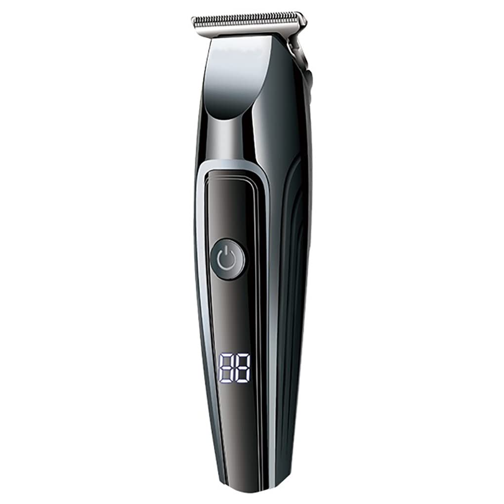 Professional Hair Clippers for Men - Rechargeable Cordless Electric Hair Trimmer with 2 Speed Settings & LED Display - Perfect for Home Barbering, DIY Haircuts, and Beard Grooming (Black)