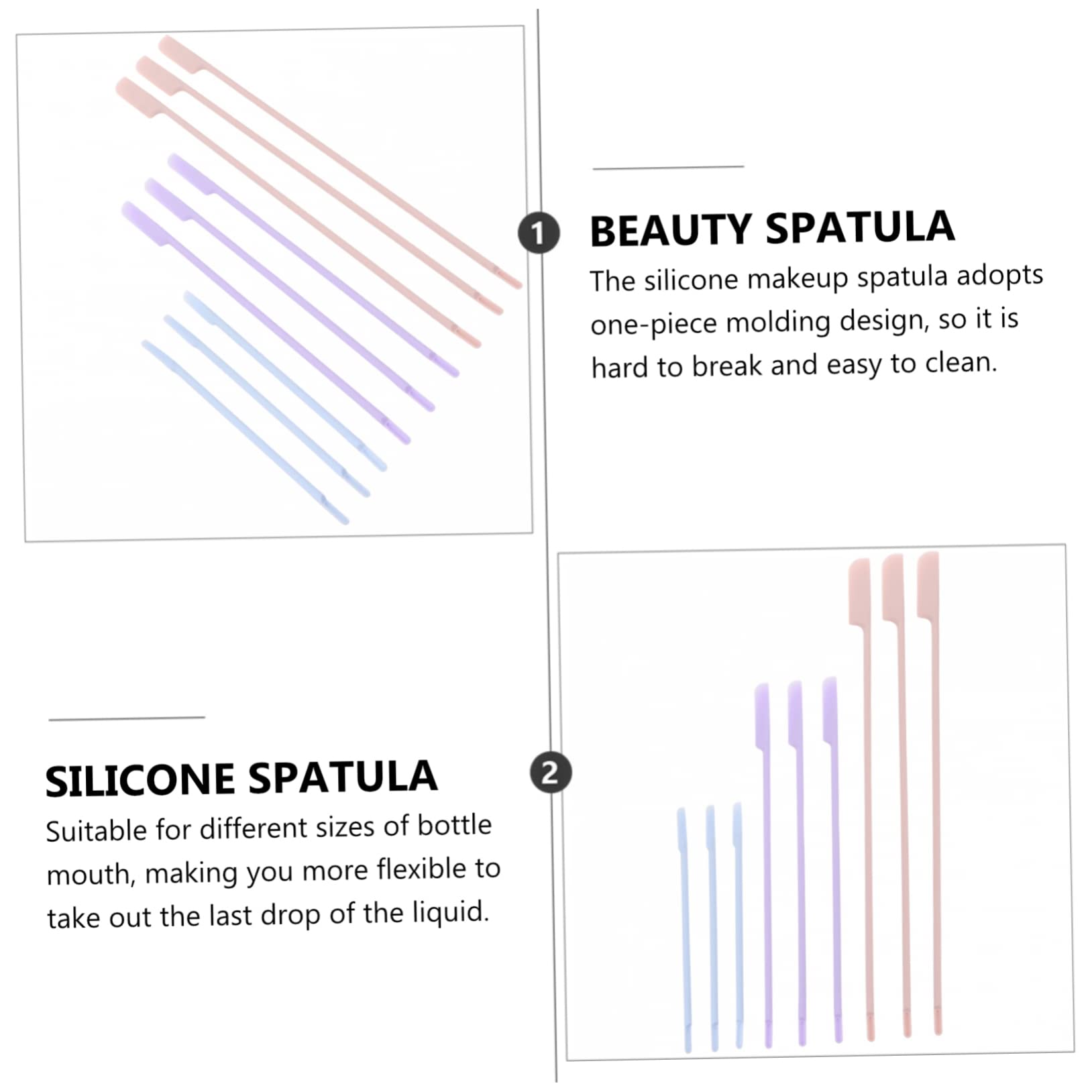 FOMIYES 27-Piece Silicone Spatula Set - 9 Mini Blender Makeup Spatulas, Cosmetic Scrapers & Cream Applicators for Lotion, Lipstick & Beauty Products - Perfect for Makeup Artists & DIY Skincare Enthusiasts